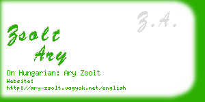 zsolt ary business card